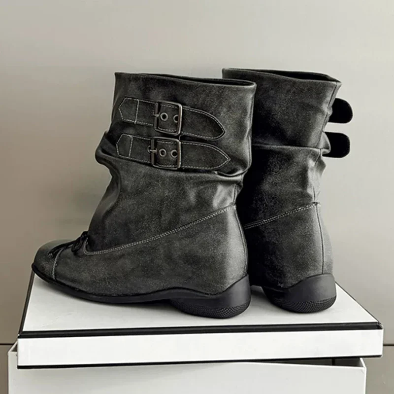 Fashion Designer Punk Boots for Woman Ankle Boots Winter Women Chelsea Boots 2027 Trend Buckle Gladiator Motorcycle Botas Mujer