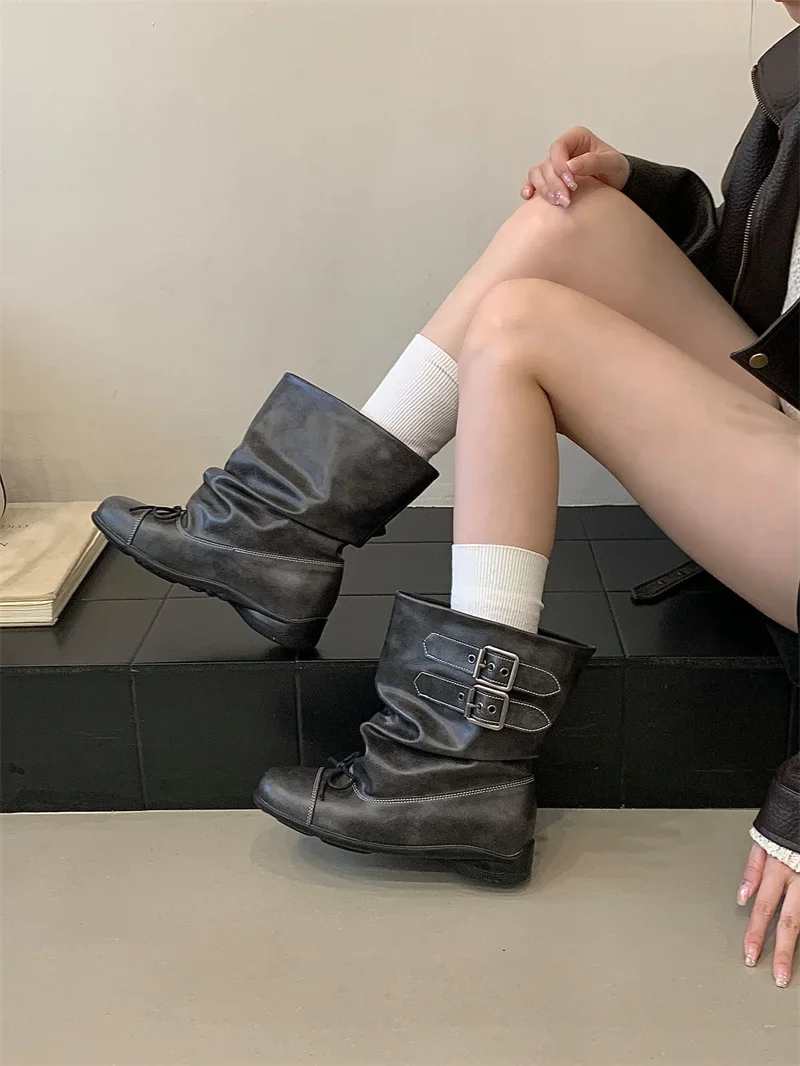 Fashion Designer Punk Boots for Woman Ankle Boots Winter Women Chelsea Boots 2027 Trend Buckle Gladiator Motorcycle Botas Mujer