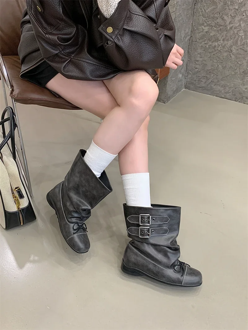 Fashion Designer Punk Boots for Woman Ankle Boots Winter Women Chelsea Boots 2027 Trend Buckle Gladiator Motorcycle Botas Mujer