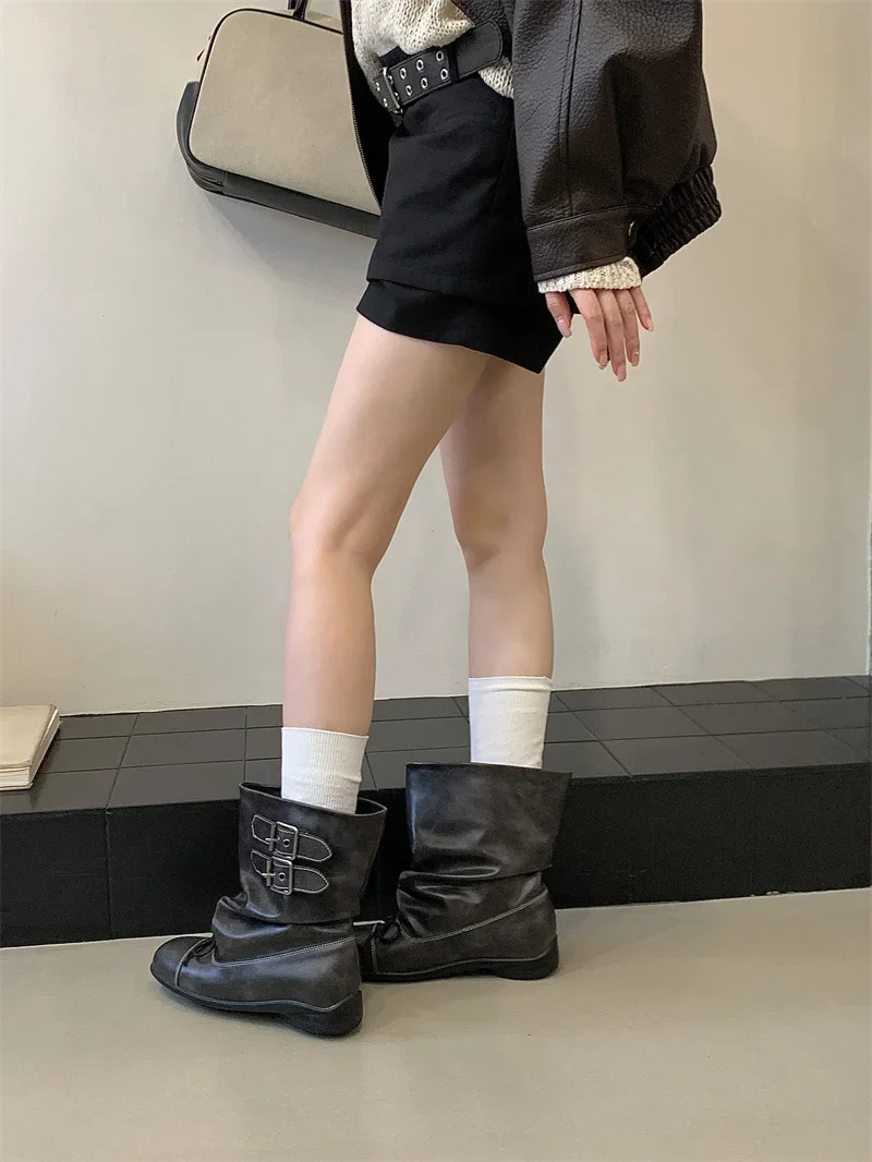 Fashion Designer Punk Boots for Woman Ankle Boots Winter Women Chelsea Boots 2027 Trend Buckle Gladiator Motorcycle Botas Mujer