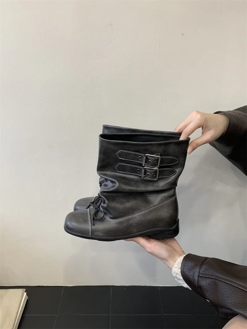 Fashion Designer Punk Boots for Woman Ankle Boots Winter Women Chelsea Boots 2027 Trend Buckle Gladiator Motorcycle Botas Mujer