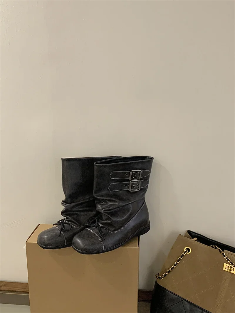Fashion Designer Punk Boots for Woman Ankle Boots Winter Women Chelsea Boots 2027 Trend Buckle Gladiator Motorcycle Botas Mujer