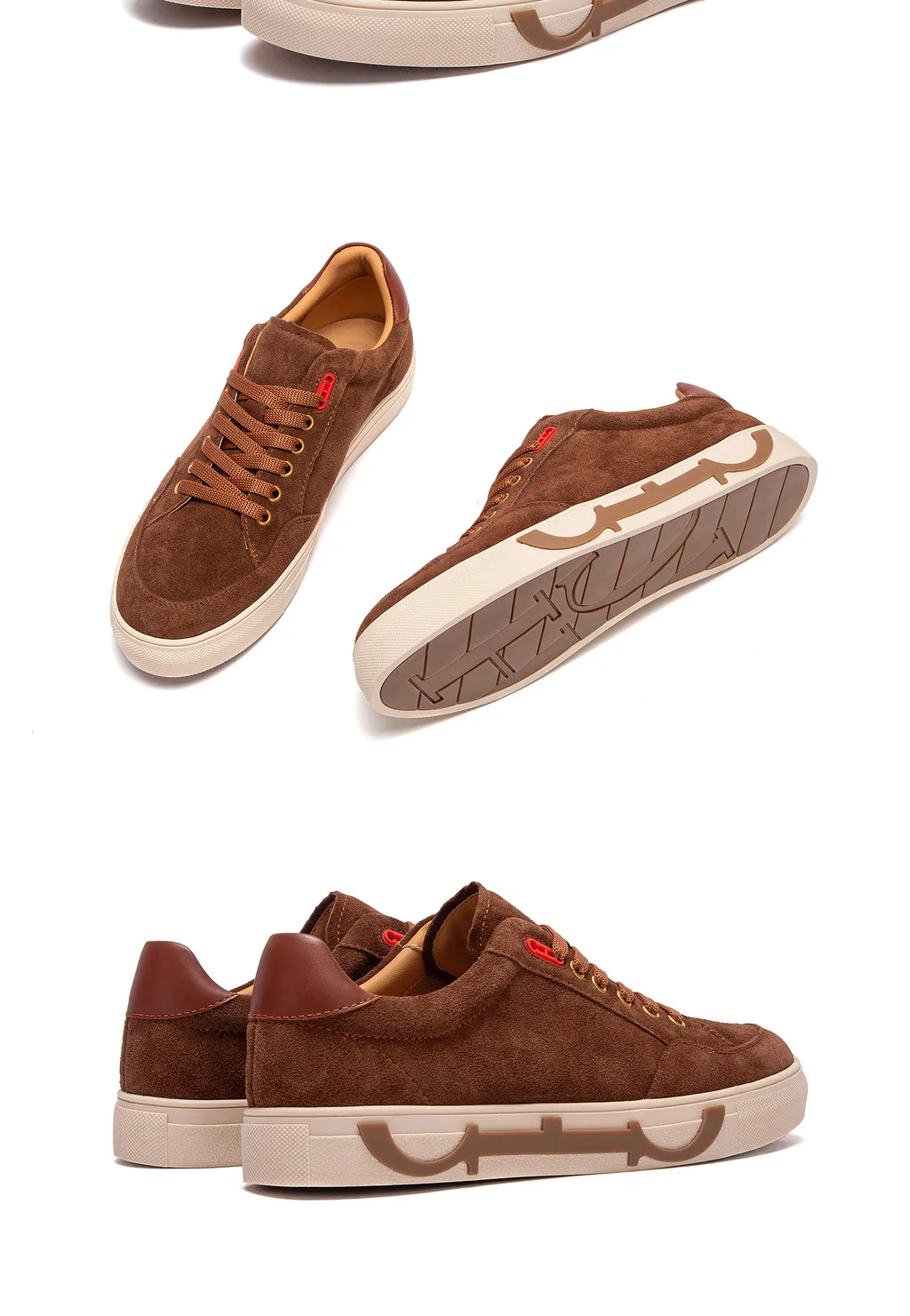 CHCH Men's Flat Shoes 2025 Spring New Anti Fur Retro Casual Shoes with Strap