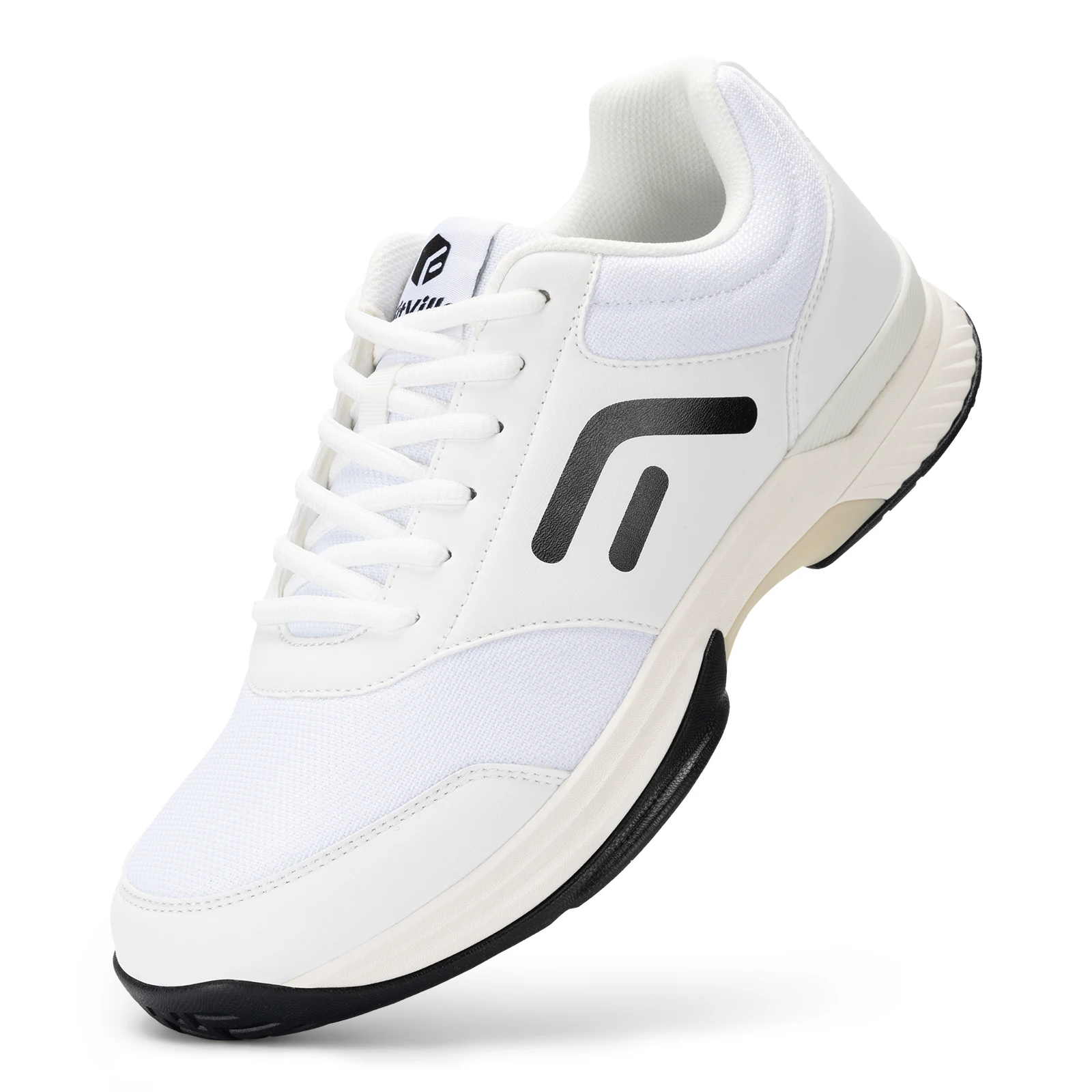 FitVille Wide Men's Tennis Shoes Anti-slip Breathable Professional Sneakers Tennis Footwear for Arch Support Relief Pain