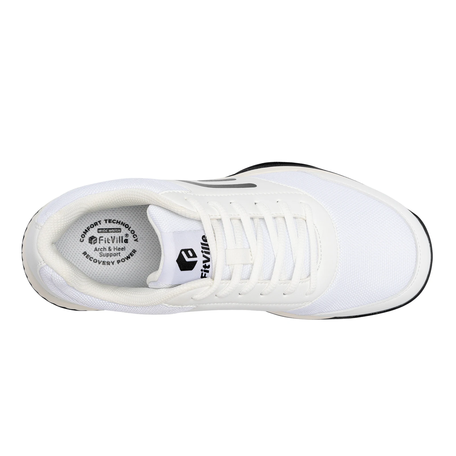FitVille Wide Men's Tennis Shoes Anti-slip Breathable Professional Sneakers Tennis Footwear for Arch Support Relief Pain