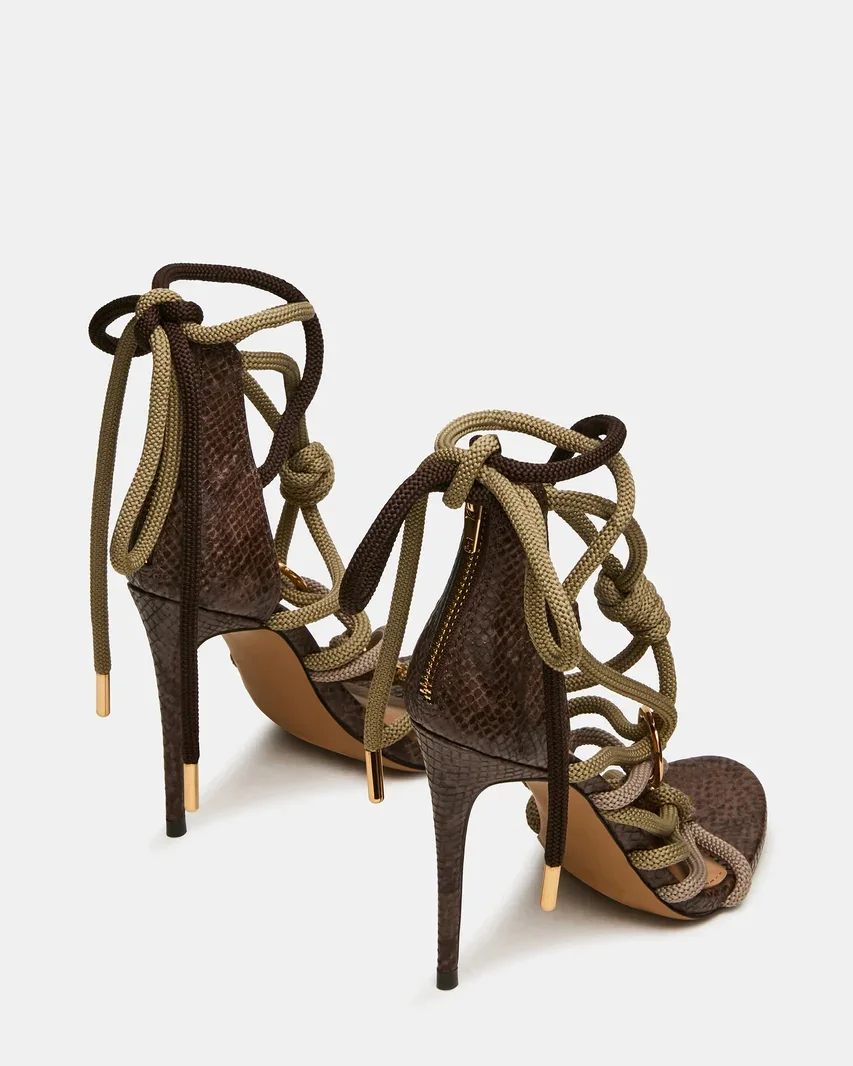 2026 Women's Retro Thick Rope Crisscross Strap High Heels Women'S Open-Toe Stiletto Sandals Sexy Summer Party Dress Shoes 44