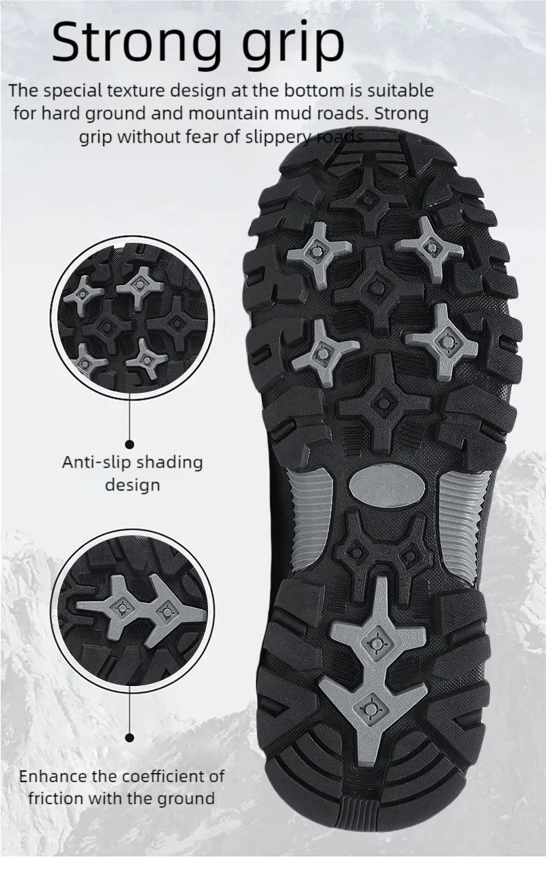 Men's Plus Size Outdoor Hiking Shoes Four Seasons Non-Slip Comfort Casual Walking Shoes Fashion Youth Joker Sports Running Shoes