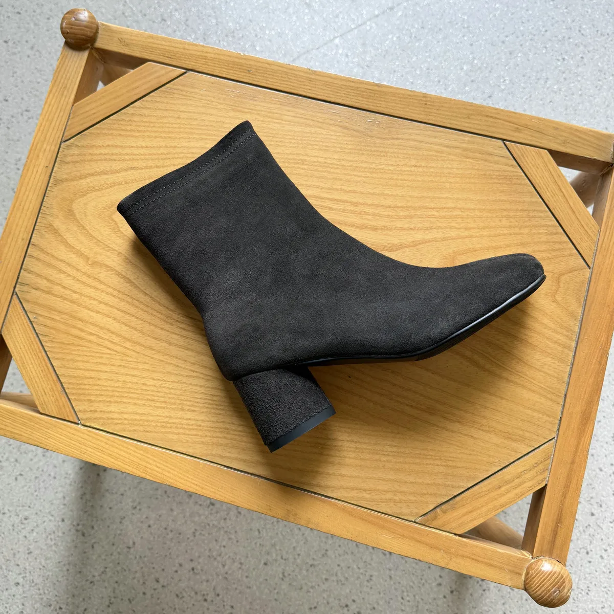 QUTAA New Fashion Winter Cow Suede Women Ankle Boots High Heels Autumn Genuine Leather Square Toe Shoes Zipper Short Boots 34-43