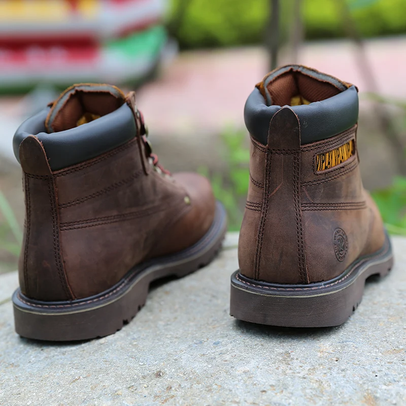 Men's Genuine Leather Boots Classic Outdoor Boots Casual Shoes Ankle Motorcycle Boots Antislip Comfy Shoes Western Style
