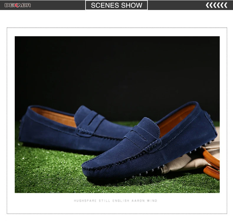 DEKABR Size 49 Men Casual Shoes Fashion Men Shoes Genuine Leather Men Loafers Moccasins Slip On Men's Flats Male Driving Shoes