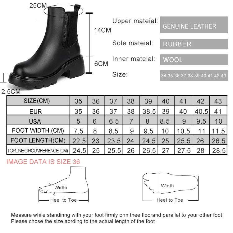 AIYUQI Women's Boots Winter 2026 New Genuine Leather Women's Chelsea Boots British Style Natural Wool Warm Women's Ankle Boots
