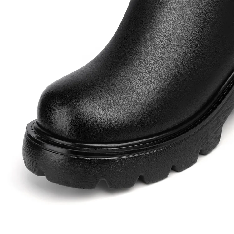 AIYUQI Women's Boots Winter 2026 New Genuine Leather Women's Chelsea Boots British Style Natural Wool Warm Women's Ankle Boots