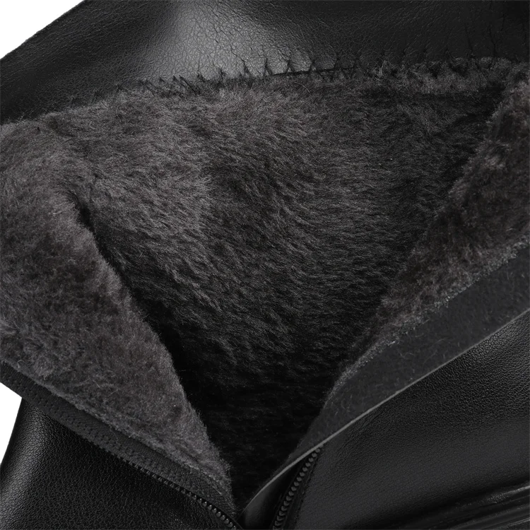 AIYUQI Women's Boots Winter 2026 New Genuine Leather Women's Chelsea Boots British Style Natural Wool Warm Women's Ankle Boots