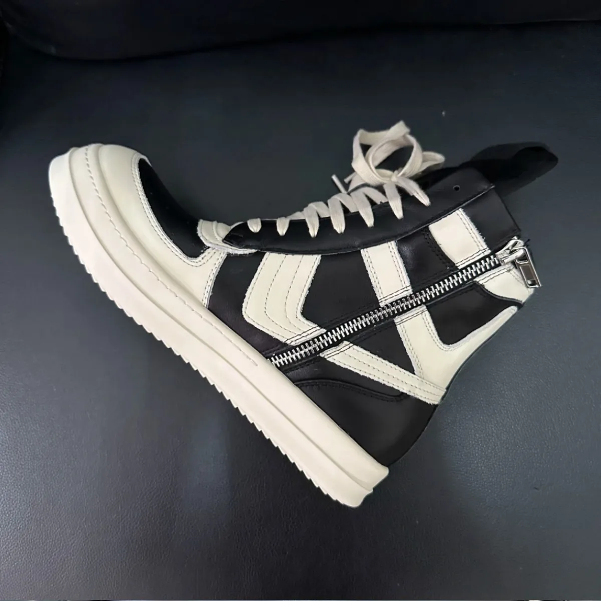 Black White Leather High Top Shoe Luxury Suede Boot Men Shoes Zipper Women Casual Sneaker Design Ankle Boots