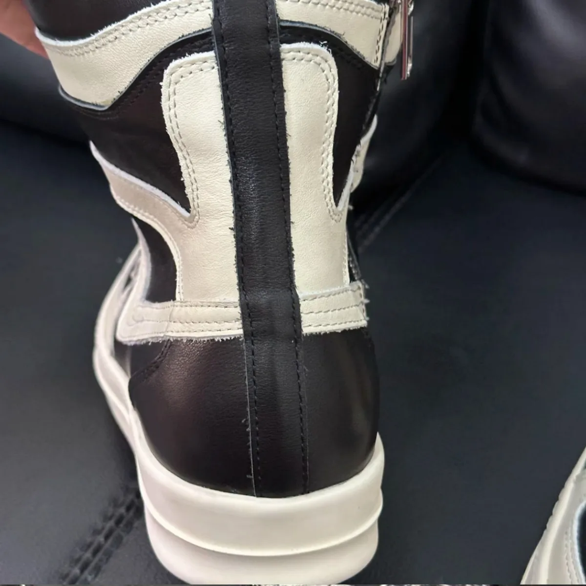 Black White Leather High Top Shoe Luxury Suede Boot Men Shoes Zipper Women Casual Sneaker Design Ankle Boots