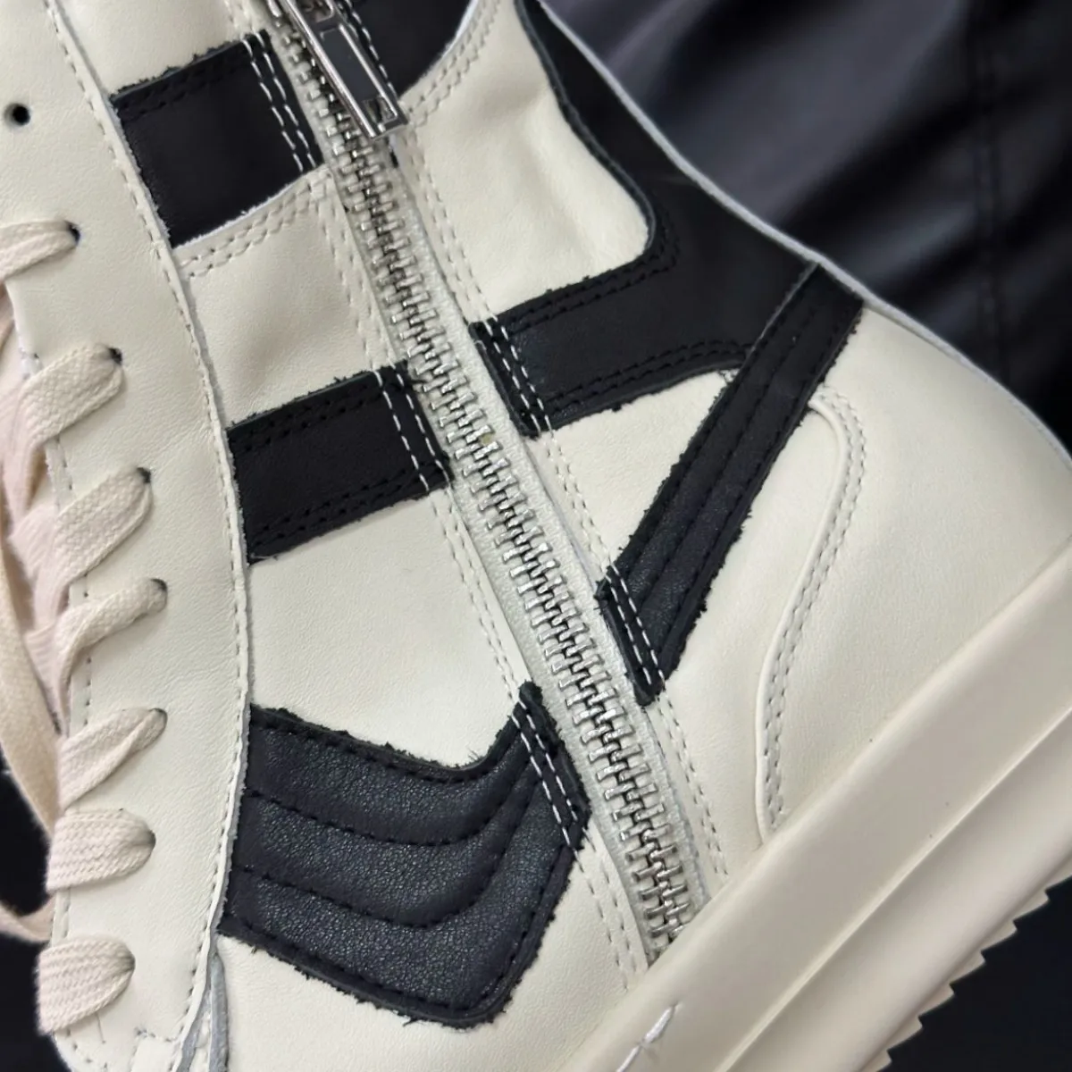Black White Leather High Top Shoe Luxury Suede Boot Men Shoes Zipper Women Casual Sneaker Design Ankle Boots