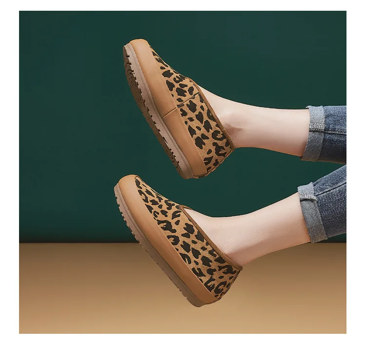 Women's 2026 New Model Genuine Leather Single Shoes, Retro and Warm, Bean-shaped Shoes, Flat Bottom, Mom's Shoes Luxury Shoes