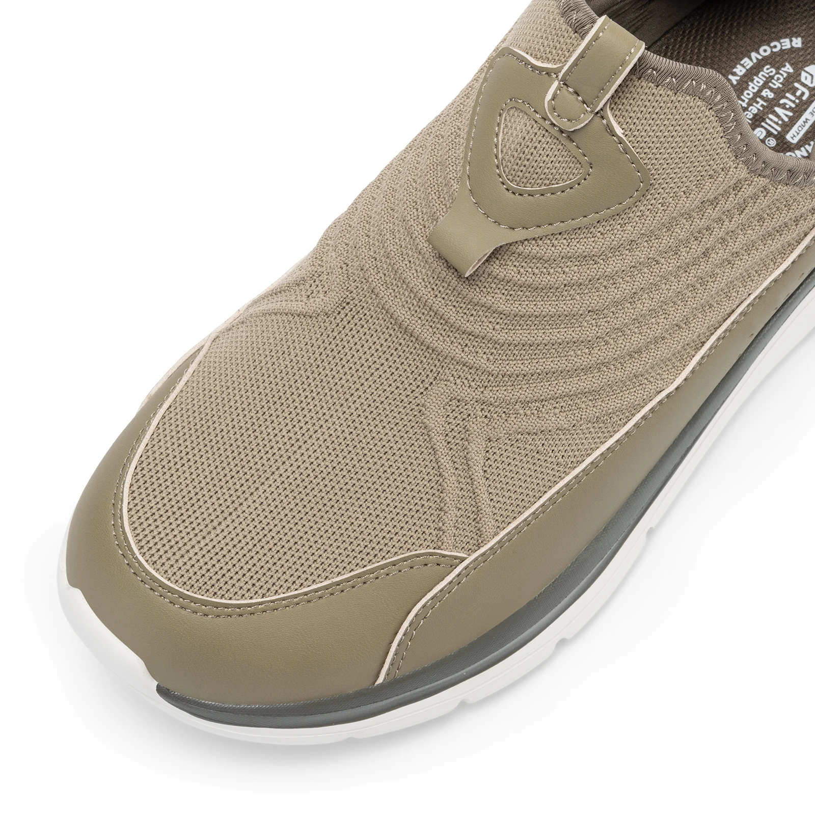 Fitville Men's Slip-On Walking Shoes Wide Width Cushion Rebound Stable Support Lightweight Breathable Running Shoes for Fat Feet