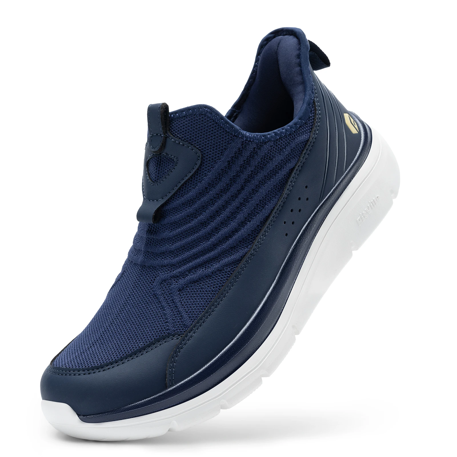 Fitville Men's Slip-On Walking Shoes Wide Width Cushion Rebound Stable Support Lightweight Breathable Running Shoes for Fat Feet