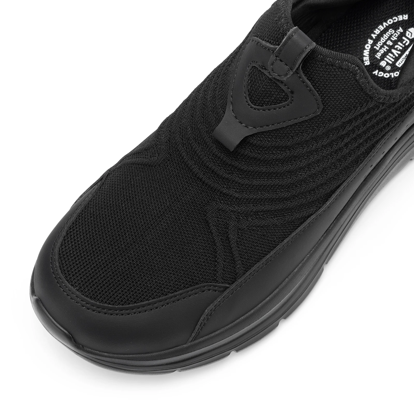 Fitville Men's Slip-On Walking Shoes Wide Width Cushion Rebound Stable Support Lightweight Breathable Running Shoes for Fat Feet