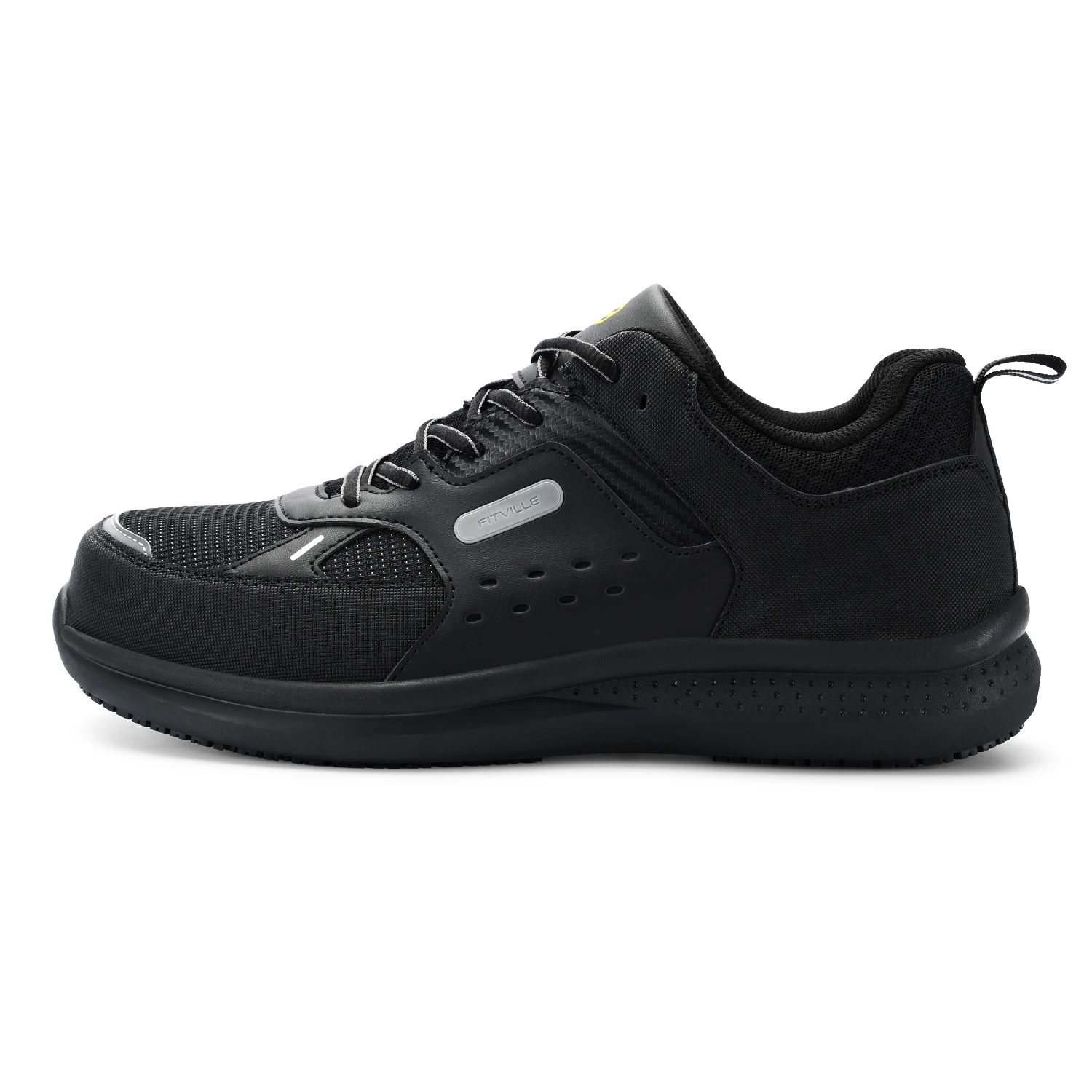 FitVille Men's Extra Wide Work Shoes Casual Shoes Anti-Slip Sturdy Toe Breathable For Male Swollen Feet Arch Support Pain Relief