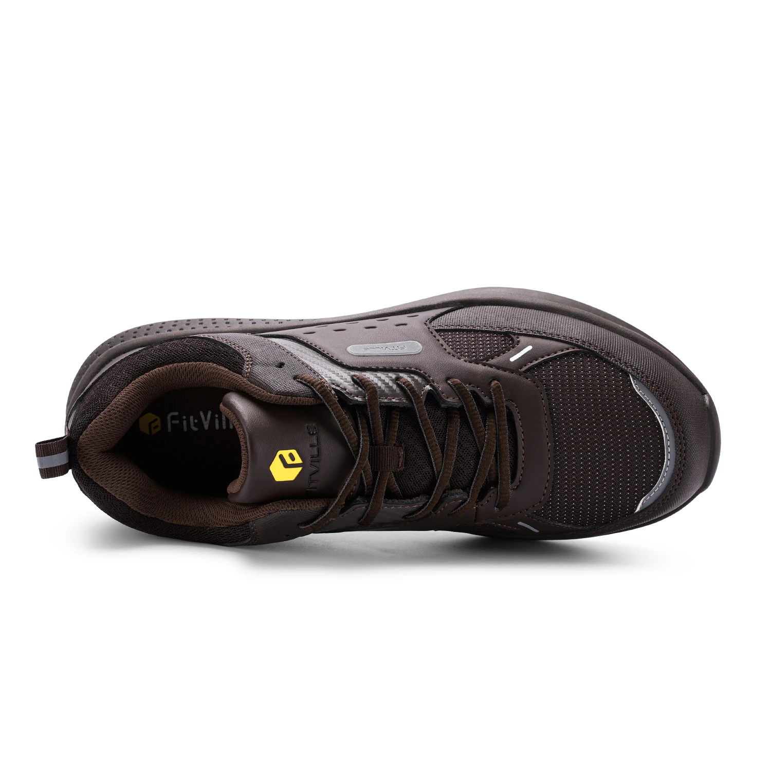 FitVille Men's Extra Wide Work Shoes Casual Shoes Anti-Slip Sturdy Toe Breathable For Male Swollen Feet Arch Support Pain Relief
