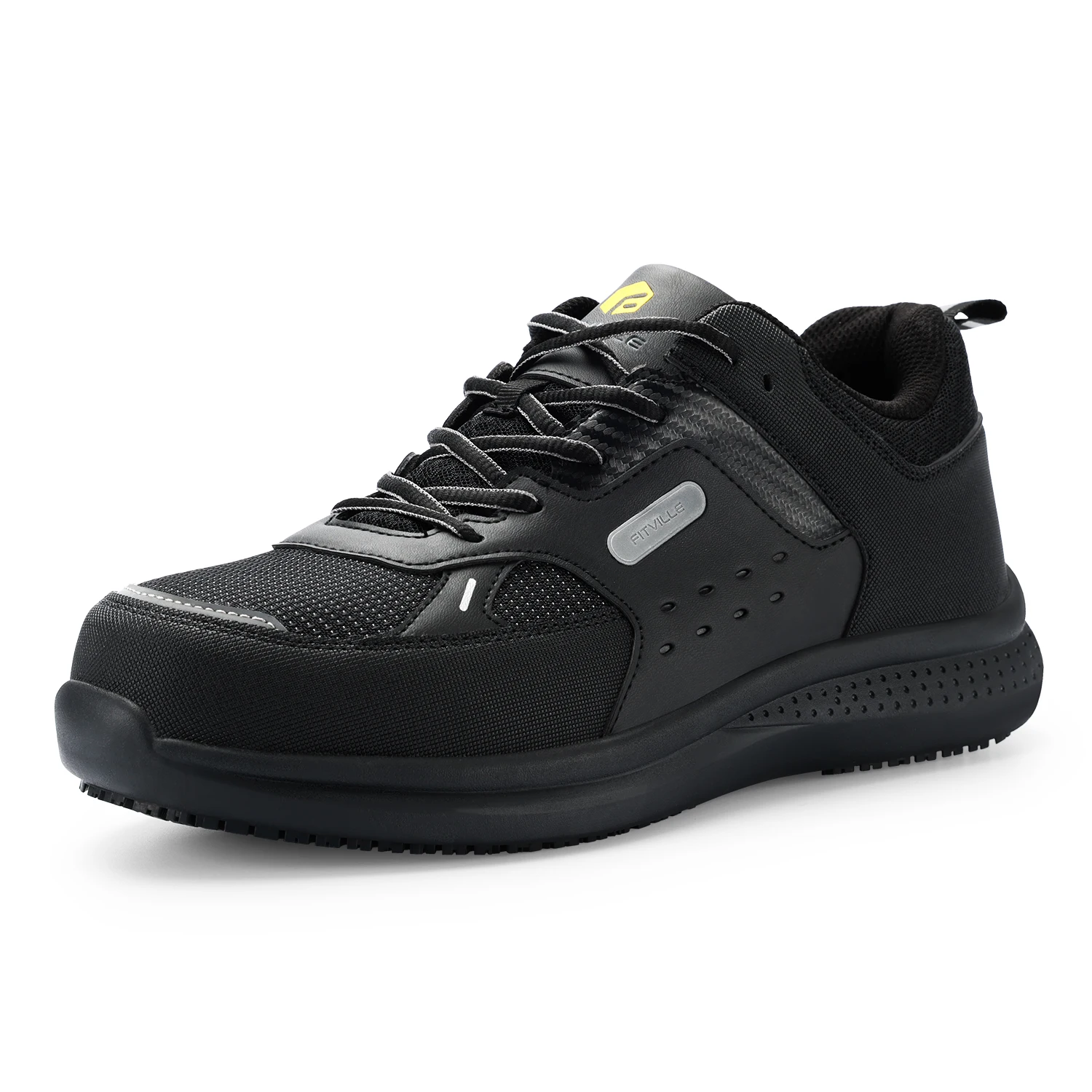 FitVille Men's Extra Wide Work Shoes Casual Shoes Anti-Slip Sturdy Toe Breathable For Male Swollen Feet Arch Support Pain Relief