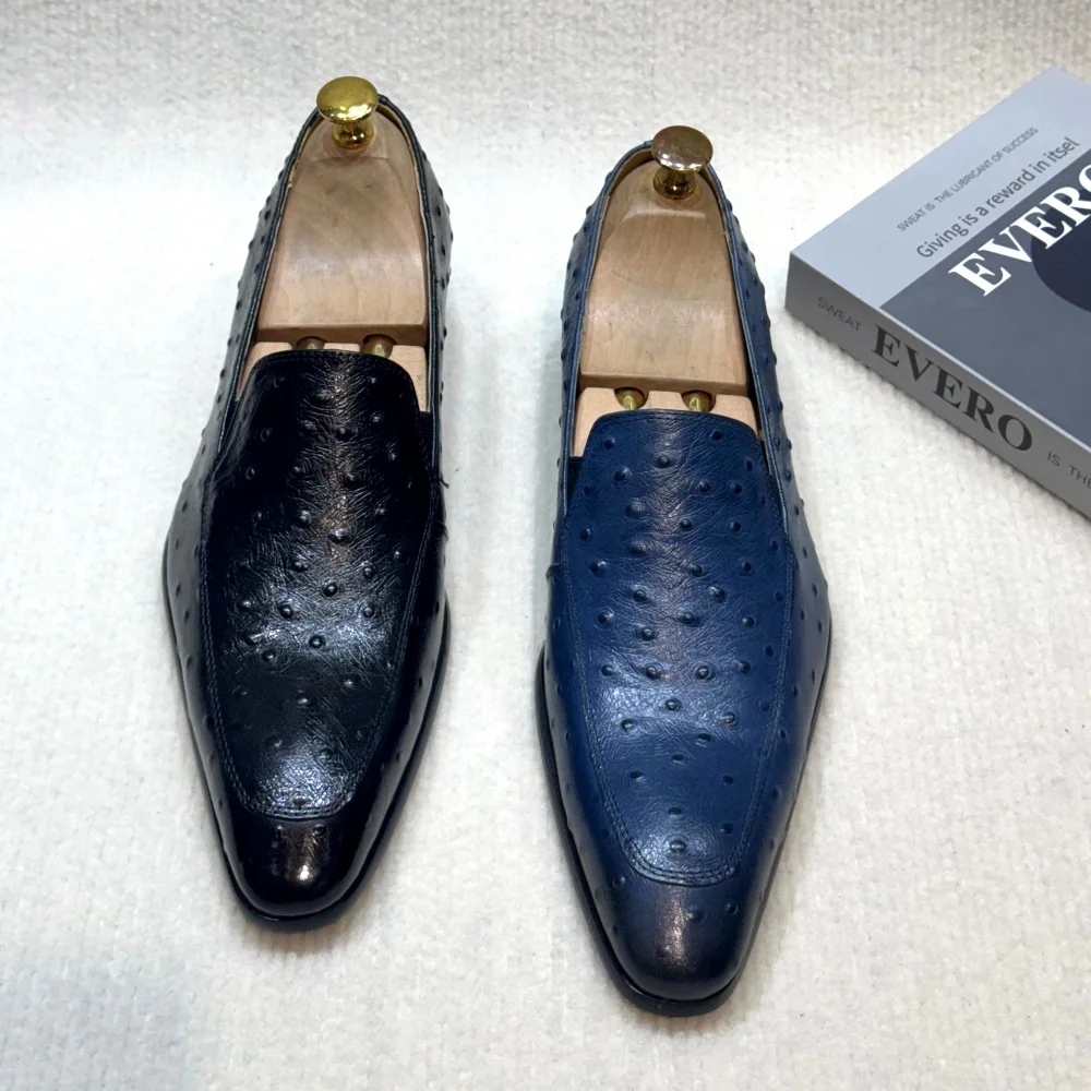 Vintage Fashion Genuine Leather Men's Tassel Loafers Dress Shoes - Casual Elegant Footwear for Business Party Wedding