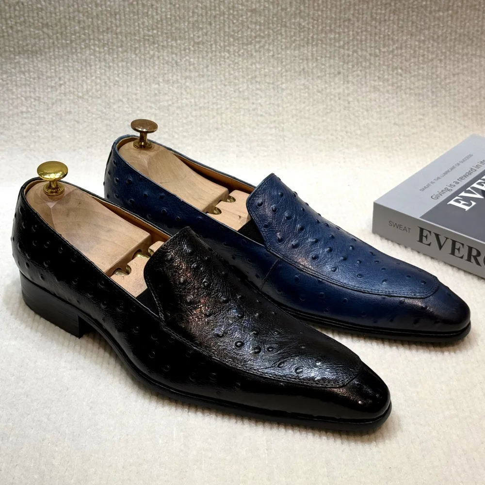 Vintage Fashion Genuine Leather Men's Tassel Loafers Dress Shoes - Casual Elegant Footwear for Business Party Wedding