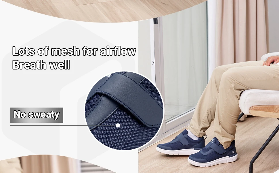 FitVille Diabetic Shoes Mens Extra Wide Width for Swollen Feet Neuropathy Diabetic Pain Relief Lightweight Walking Casual Shoes