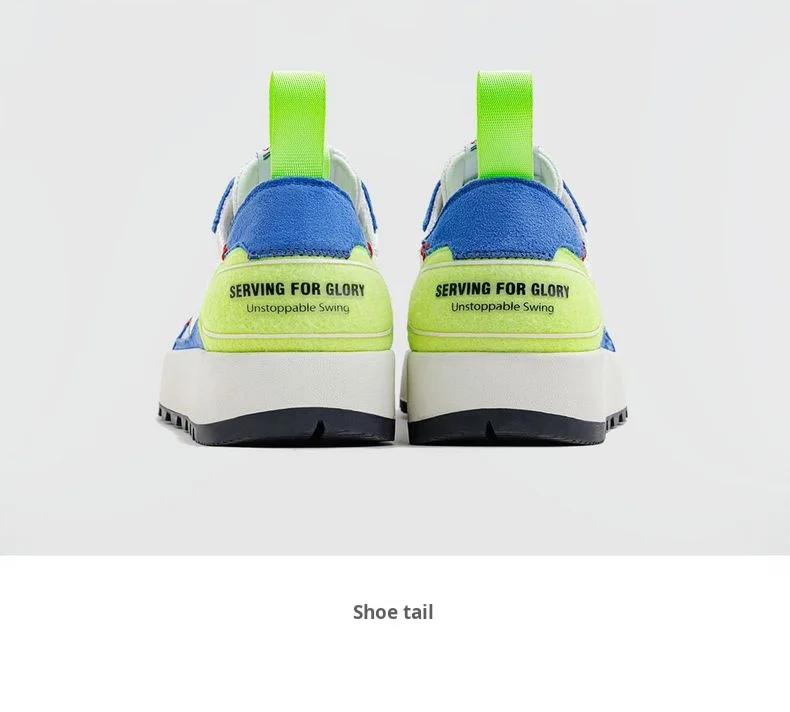 Maden Summer Color-Block Mesh Running Shoes Men Breathable Low-Top Tennis Sneakers Thick-soled Casual Versatile Anti-slip Shoes