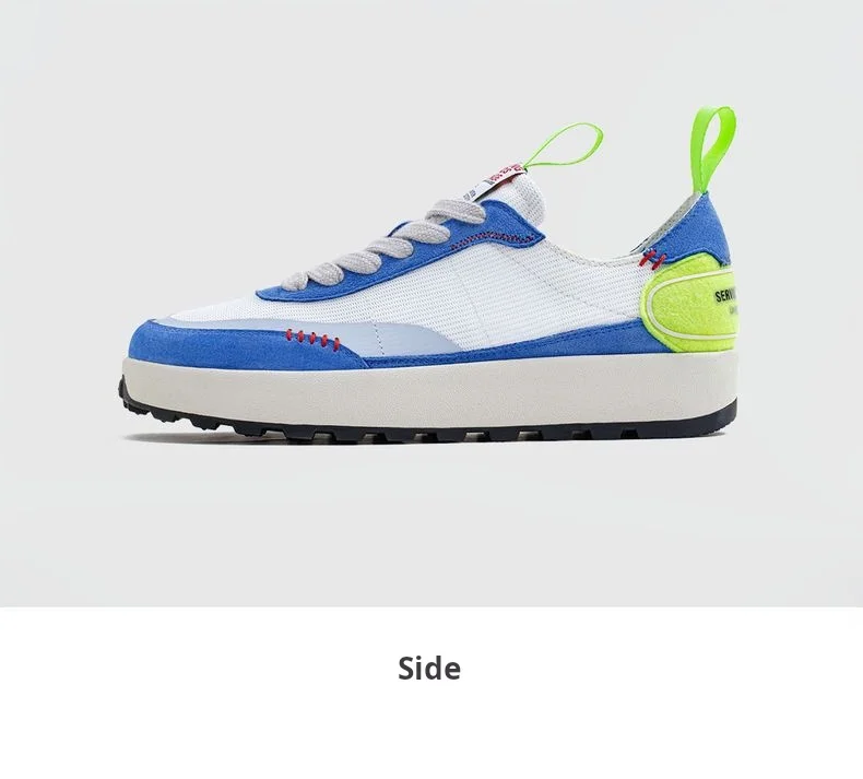 Maden Summer Color-Block Mesh Running Shoes Men Breathable Low-Top Tennis Sneakers Thick-soled Casual Versatile Anti-slip Shoes