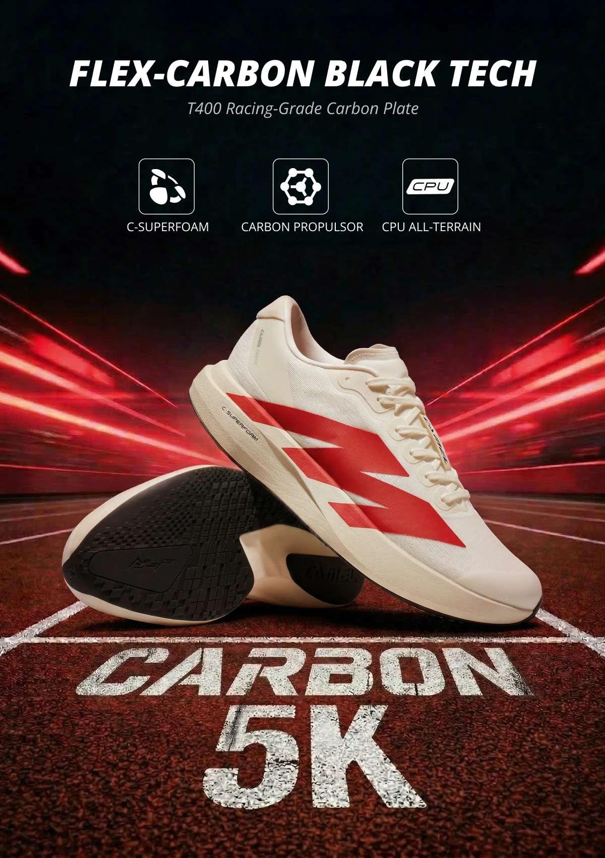 Golden Camel 5K Carbon Plate Running Shoes for Men's Women Mesh Breathable Comfortable Running Shoes Casual Sports Shoes