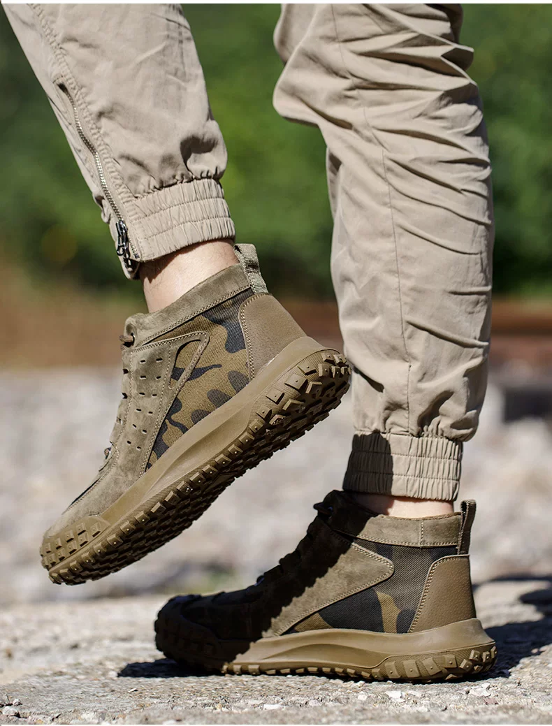 Camouflage Indestructible Shoes Puncture-Proof Safety Shoes Men Anti Scald Welding Boots Steel Toe Shoes Non-slip Work Boots