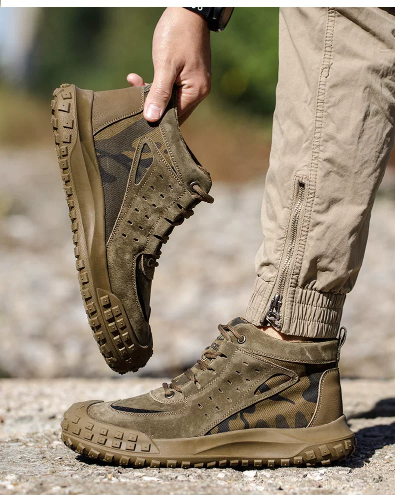 Camouflage Indestructible Shoes Puncture-Proof Safety Shoes Men Anti Scald Welding Boots Steel Toe Shoes Non-slip Work Boots