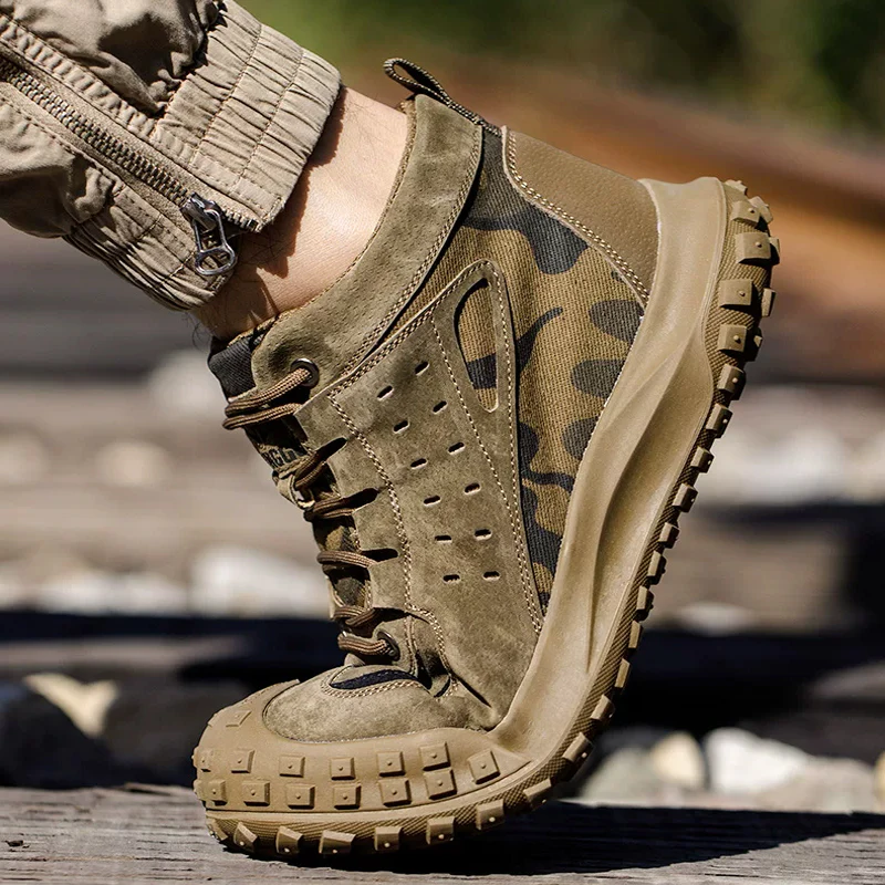 Camouflage Indestructible Shoes Puncture-Proof Safety Shoes Men Anti Scald Welding Boots Steel Toe Shoes Non-slip Work Boots