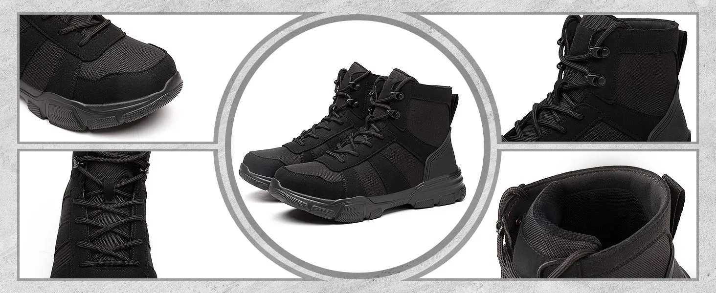 Comfortable Men's Safety Shoes Durable Men's Work Shoes Anti Smash Puncture Proof Factory Grade Outdoor Construction Footwear