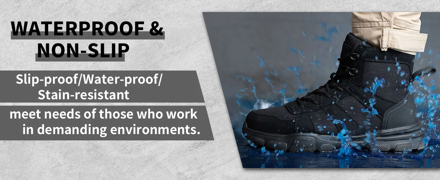Comfortable Men's Safety Shoes Durable Men's Work Shoes Anti Smash Puncture Proof Factory Grade Outdoor Construction Footwear