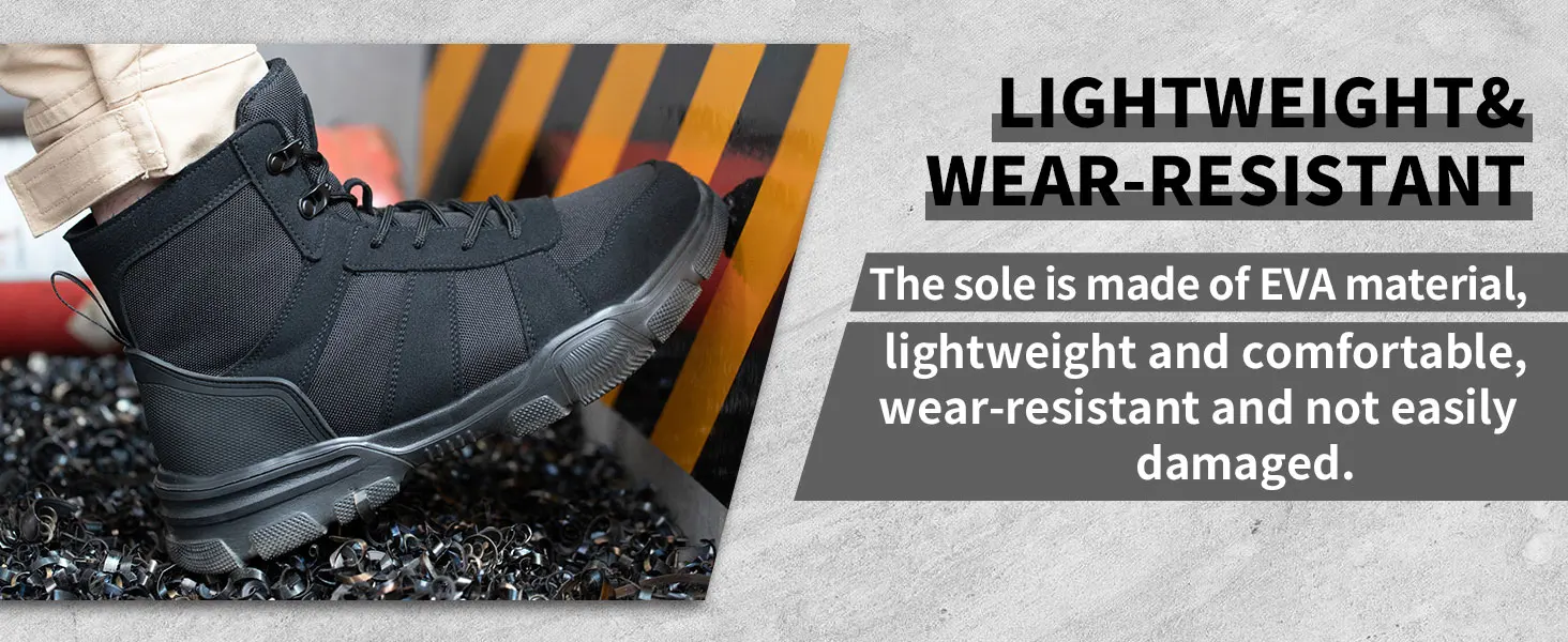Comfortable Men's Safety Shoes Durable Men's Work Shoes Anti Smash Puncture Proof Factory Grade Outdoor Construction Footwear