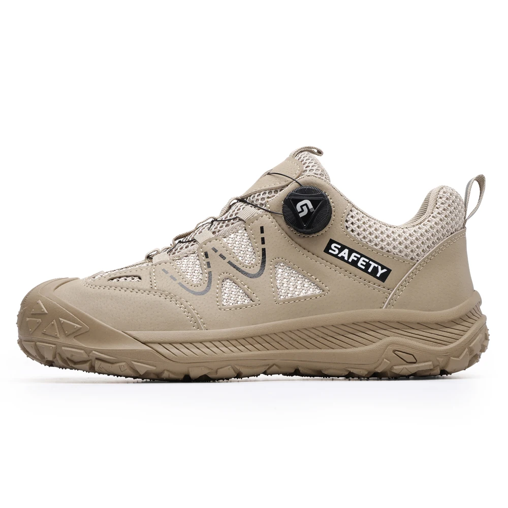 Breathable Men's Safety Shoes Work Sneakers Male Steel Toe Shoes Anti-Smash Anti Puncture Security Indestructible Shoes Non-slip