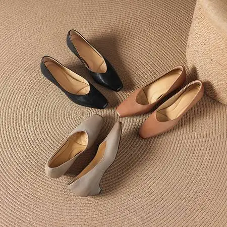 danxuefei 2026 spring new women's sheepskin round toe lace-up pleated flats oxfords high quality soft comfortable casual shoes