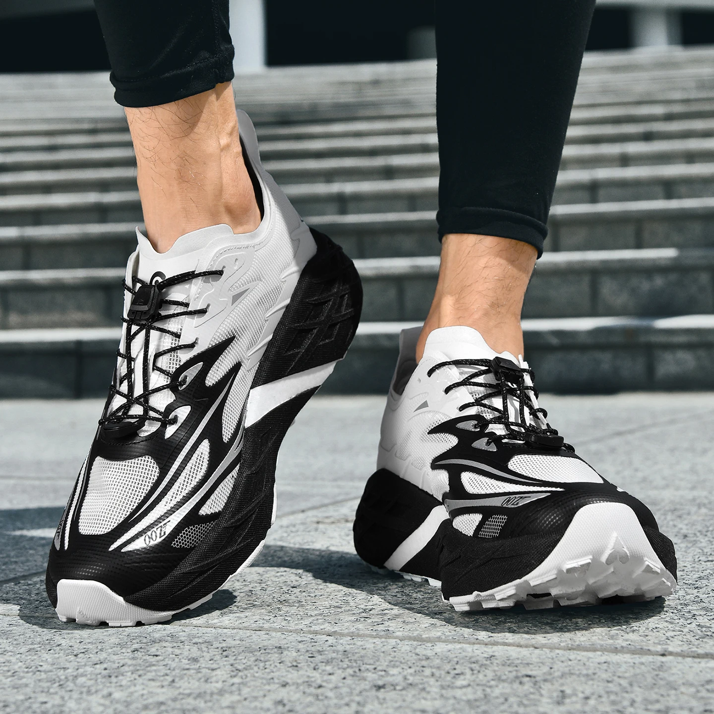 Men's Casual Sports Shoes, New Running Shoes, Breathable Mesh, Cushioning and Rebound, Shock Absorption and Durability, Suitable for Outdoor Sports, Leisure Fitness, Gym Workouts, Suitable for All Seasons
