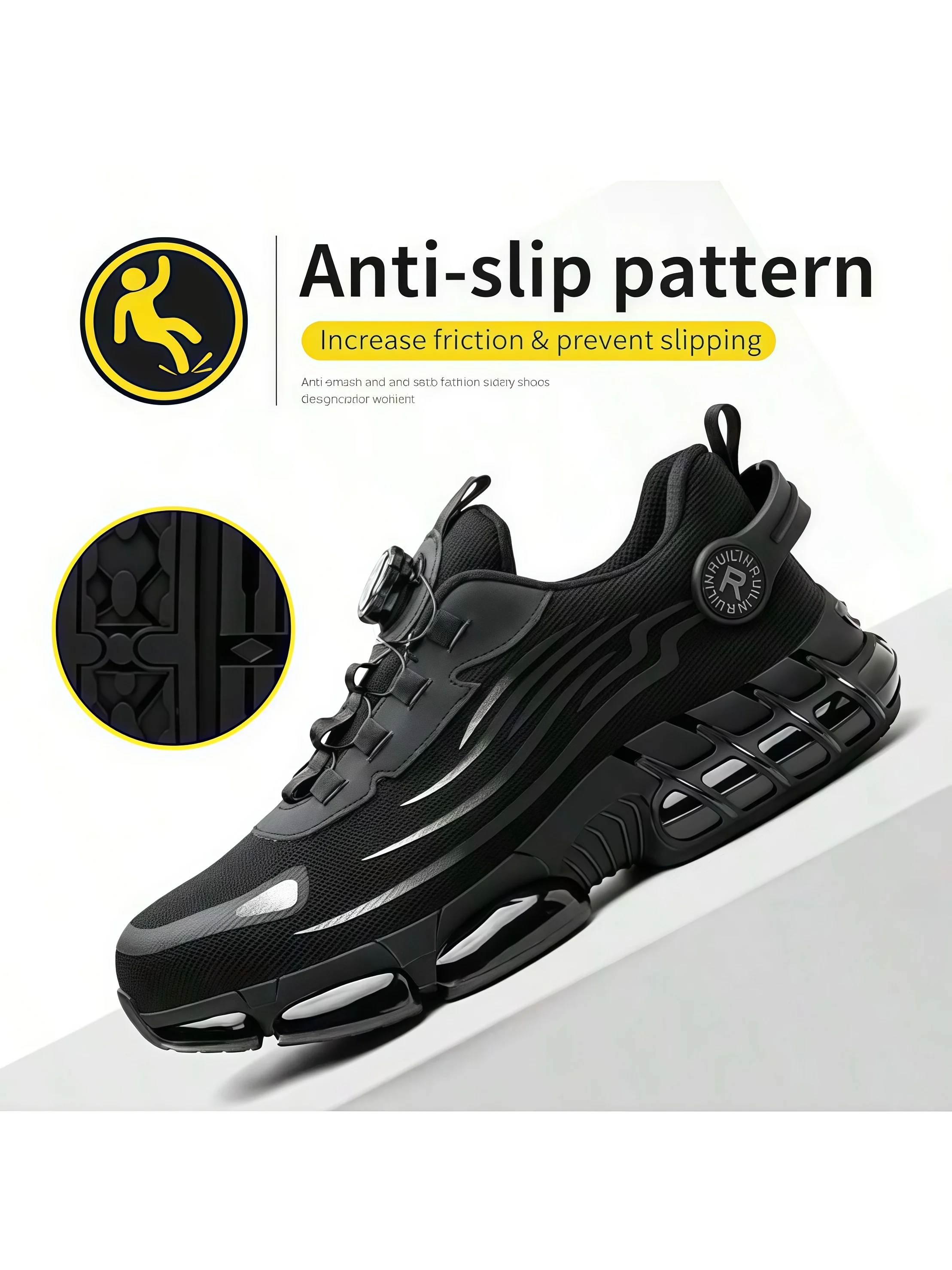 Industrial Men's Safety Boots Breathable Men's Work Shoes Puncture Proof Anti Impact Durable Comfort Construction Sneakers