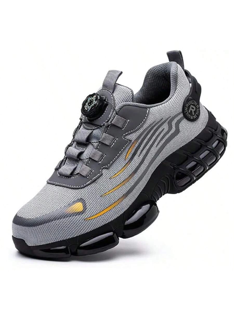 Industrial Men's Safety Boots Breathable Men's Work Shoes Puncture Proof Anti Impact Durable Comfort Construction Sneakers