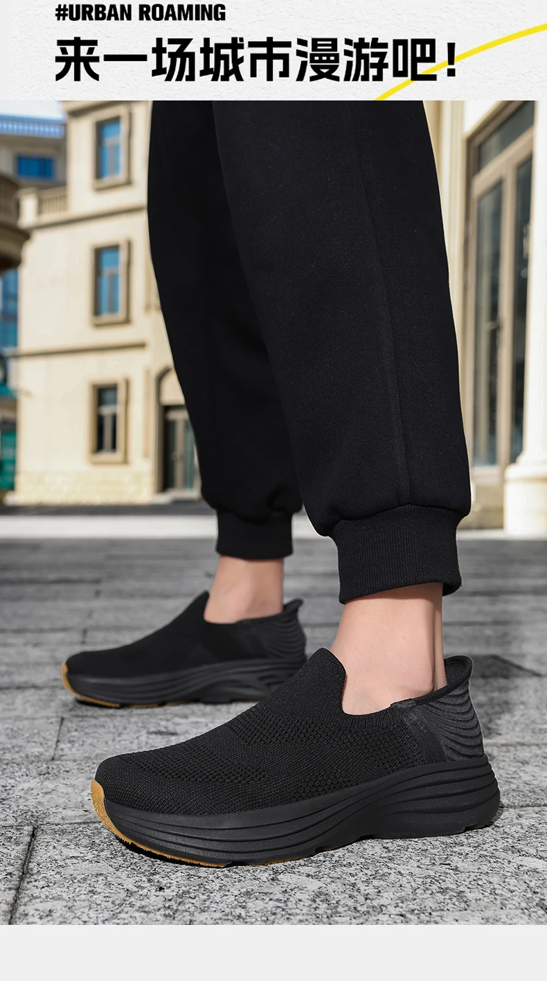 Wide Men's Slip-On Walking Shoes Lightweight Breathable Outdoor Casual Sports Running Shoes Sneakers For Swollen Feet