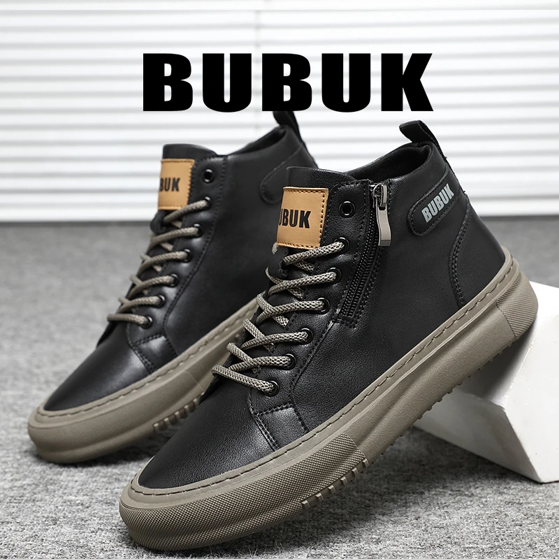 Bubuk Men's Fashion Outdoor Shoes, Trendy and Comfortable Mid-Top Design Ankle Boots, Suitable for Outdoor Hiking and Mountaineering, Men's Shoes for Business Casual and Work