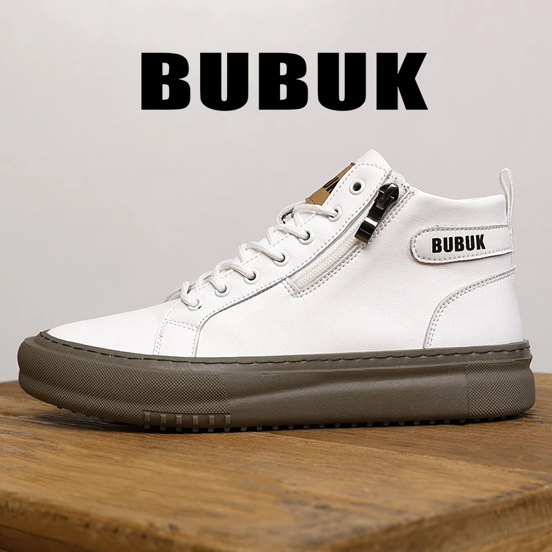 Bubuk Men's Fashion Outdoor Shoes, Trendy and Comfortable Mid-Top Design Ankle Boots, Suitable for Outdoor Hiking and Mountaineering, Men's Shoes for Business Casual and Work
