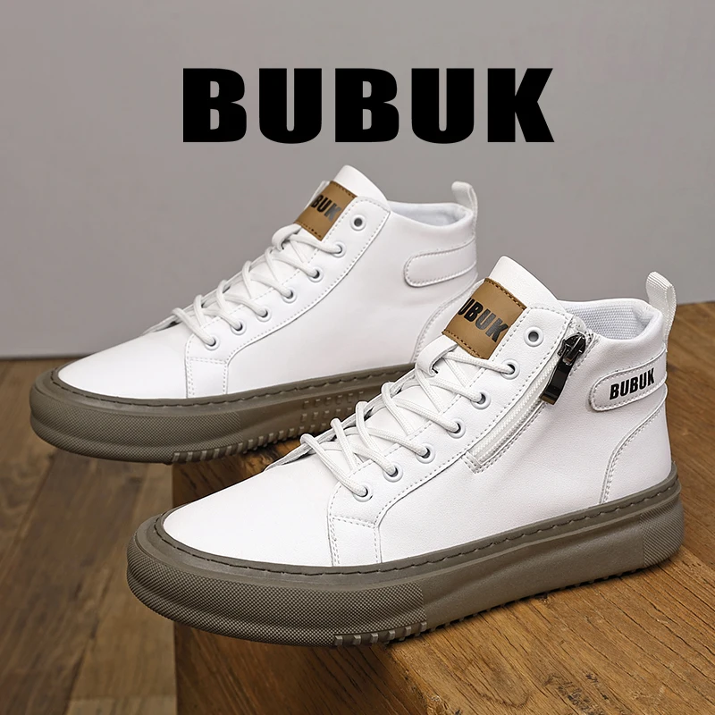 Bubuk Men's Fashion Outdoor Shoes, Trendy and Comfortable Mid-Top Design Ankle Boots, Suitable for Outdoor Hiking and Mountaineering, Men's Shoes for Business Casual and Work