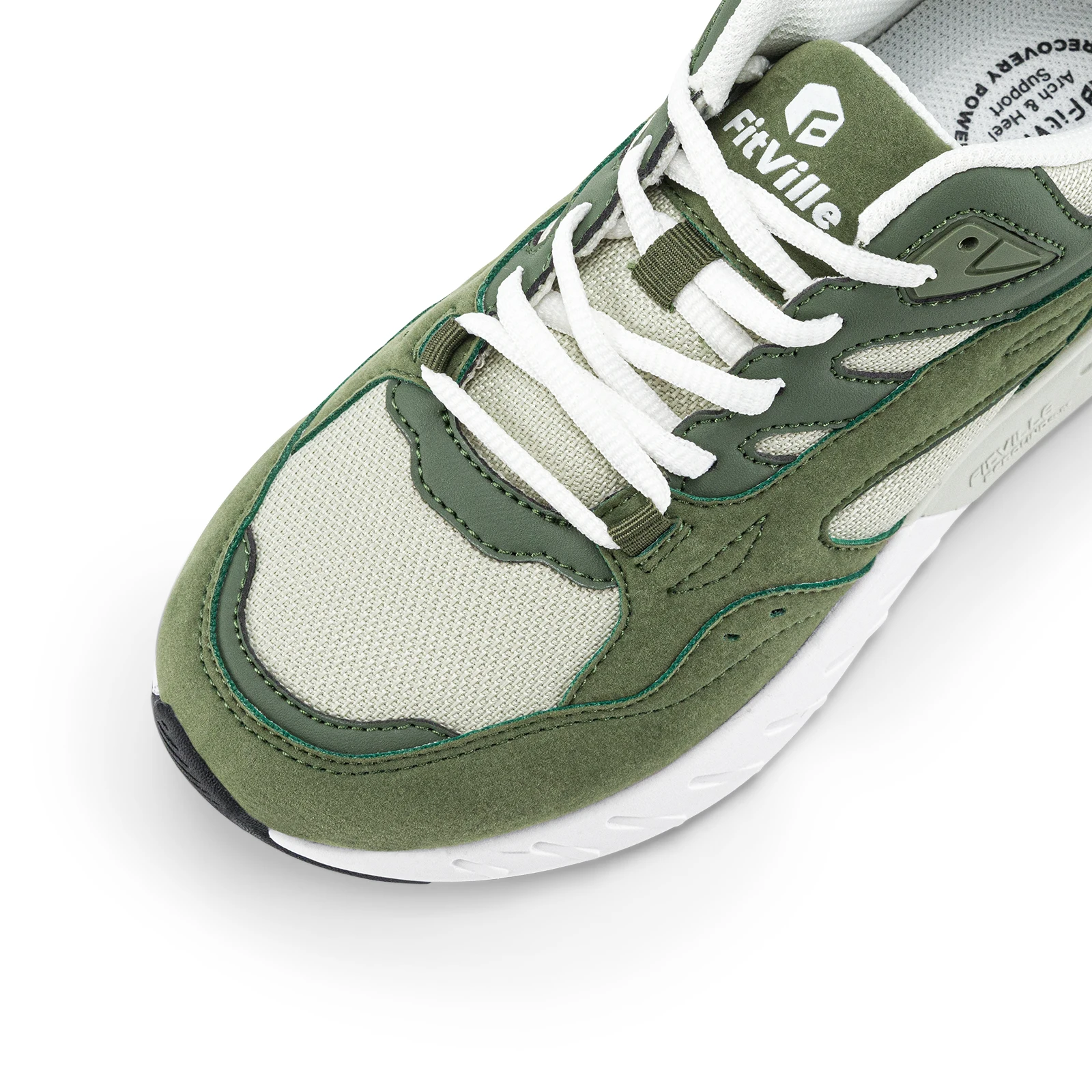 Fitville Extra Wide Walking Shoes for Women Breathable Dad Shoes Retro Casual Sneakers With Arch Support Flat Feet Heel Pain