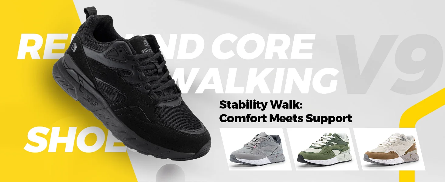 Fitville Extra Wide Walking Shoes for Women Breathable Dad Shoes Retro Casual Sneakers With Arch Support Flat Feet Heel Pain